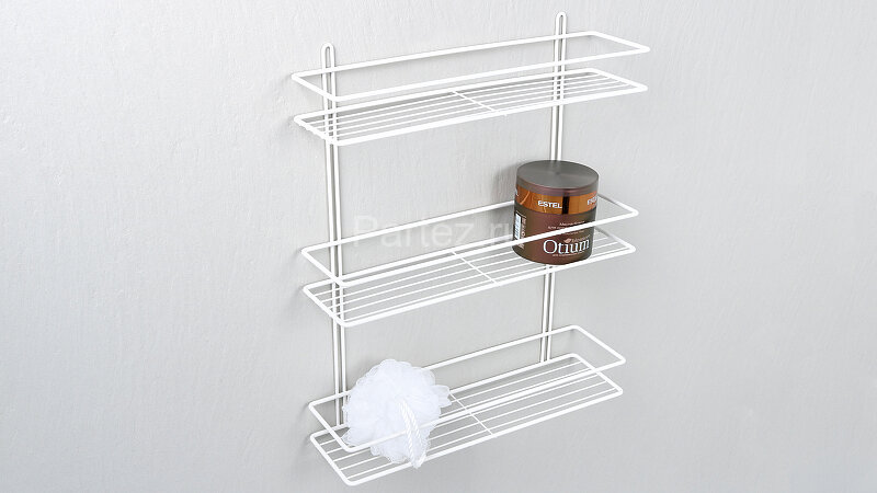 Полка корзина Fixsen трехэтажная, белый (FX-730W-3)