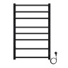 Полотенцесушитель электрический AZARIO MILAN 500/800 8 секций, диммер справа, черный (AZ90858B)