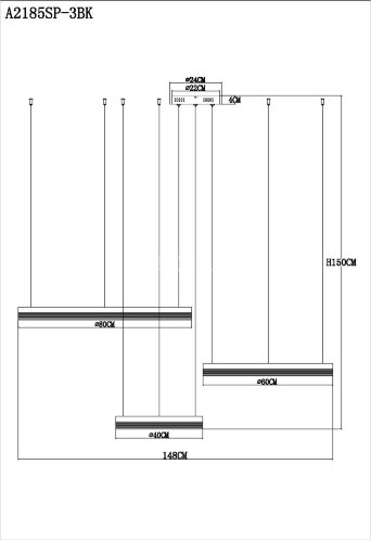 Подвесной светильник Arte Lamp A2185SP-3BK