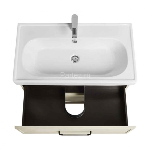 Тумба под раковину Aquaton Нео-Классика 85 2 ящика, белый камень (1A286301NCTG0)