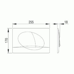 Кнопка смыва Pestan PLAY, белая (40006357)