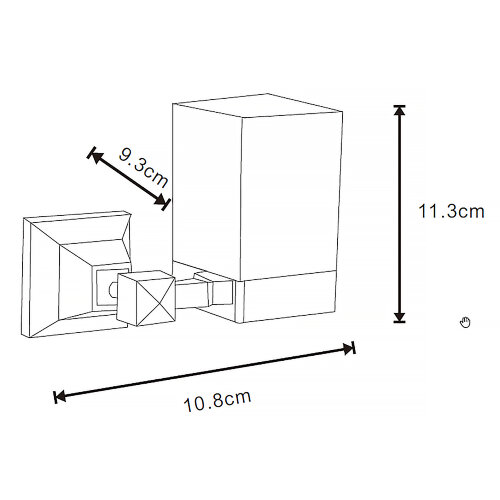 Стакан стеклянный AZARIO ALTRE черный матовый (AZ96006B)
