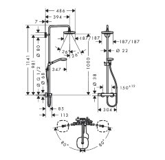 27256400 Croma Select E 180 2jet Showerpipe