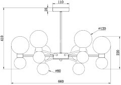 Потолочная люстра Freya FR5394CL-12BS