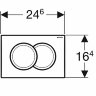 Кнопка смыва Geberit Delta01 двойной смыв, пластик, альпийский белый (115.107.11.1)