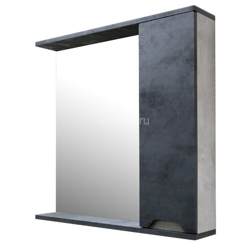 Зеркало-шкаф Loranto Florena 70 700х135х600 правый, темный бетон (CS00090037)