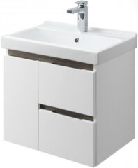 Тумба под раковину AQUATON Рене 60 подвесная Белый/Грецкий орех (1A258501NRC80)