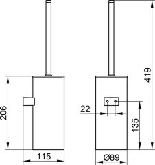 Ёрш для унитаза Keuco Collection Moll, хром (12769010101)