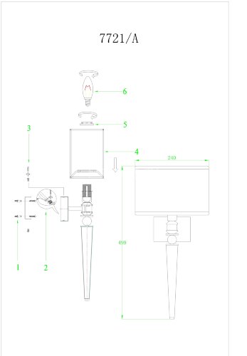 Бра Newport 7721/A brass без абажуров
