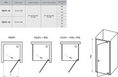 Душевая дверь Ravak Pivot распашная 90х190, толщина полотна 6мм универсальная, цвет профиля белый