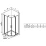 Душевой уголок Ravak Blix Slim 90x90 BLSCP4-90 профиль Хром стекло прозрачное