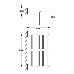 Полка для полотенец Grohe BauCosmopolitan 510 мм, хром (40462001)