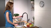 Hansgrohe 31815800 Focus Смеситель для кухни однорычажный, с выдвижным душем, 1/2, под сталь