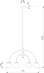 Потолочная люстра Eurosvet 30179/4 черный