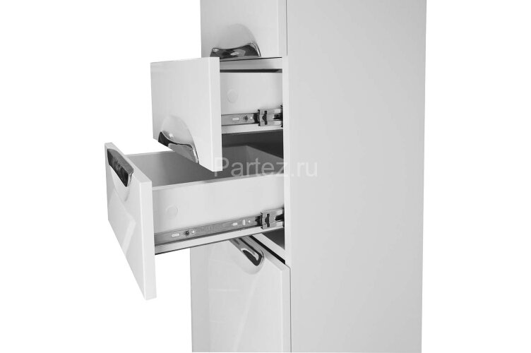 Пенал Loranto Стиль 35 левосторонний, 350х1970х330, белый (CS00024793)