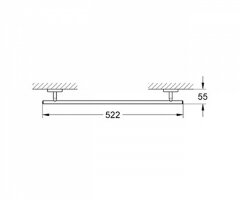 Полотенцедержатель Grohe BauCosmopolitan 430 мм, хром (40459001)