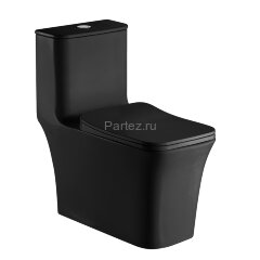 Унитаз-моноблок AZARIO GRESSA 705х370х760 напольный, безободковый в комплекте с сиденьем микролифт,