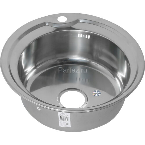 Мойка 510 MELANA 0,8/180 врезная круглая с сифоном (001 ta *15)