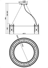 Подвесная люстра Maytoni MOD036PL-12N