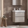 Тумба под раковину Roca Oleta 80 подвесная, 2 ящика, капучино (A857640515)