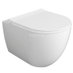 Унитаз подвесной Simas Vignoni 370х480х340 безободковый, с креплением F85, укороченный XS, белый (VI