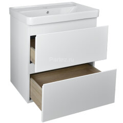 Комплект тумба Azario Мила 60 600х460х670 подвесная с раковиной Monte tx 60 белый (CS00080140)