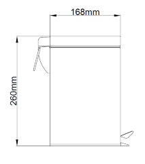 Ведро Azario , Хром (AZ-301-3L)