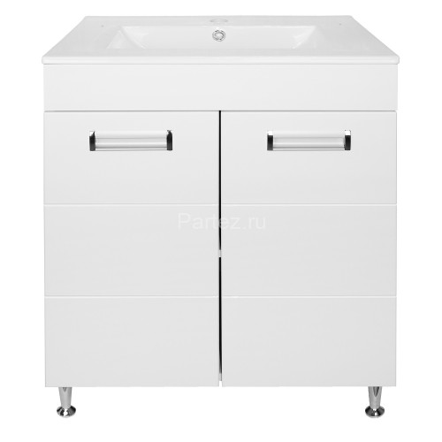 Комплект тумба Loranto Дина 60 610х470х815 напольная, с раковиной Leon 60 белый (CS00089907)