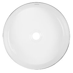Раковина-чаша Azario 355х355х120 накладная, круглая, белый/серебро (AZ-3134-ST-SW)