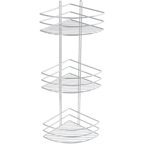 Полка корзина Fixsen угловая, трехэтажная, хром (FX-710-3)