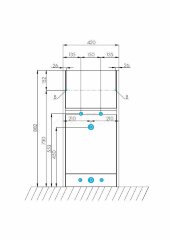 Тумба для раковины AQUATON Лондри 40 под стиральную машинку, белая (1A236001LH010)