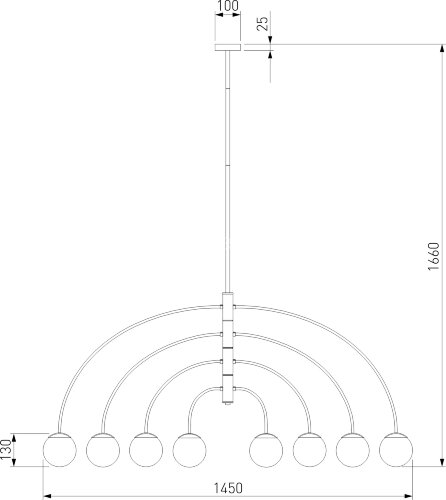 Потолочная люстра Eurosvet 30179/8 черный