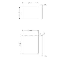 Фасад для тумбы Aquaton Лондри 40 Дуб Рустикальный (1A274901LHDR0)