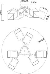 Потолочная люстра Arte Lamp A2318PL-6SG
