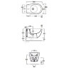 Биде подвесное Simas Vignoni 365х560х340 с 1 отверстием под смеситель, с креплением F85, цвет белый