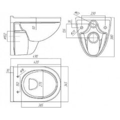 Унитаз подвесной Sanita Luxe Best Luxe быстросъемное сиденье микролифт (WC.WH/Best/DM/WHT.G/S1)