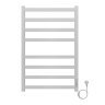 Полотенцесушитель электрический AZARIO PALERMO 500/800 квадрат, 8 секций, диммер справа, белый (AZ83