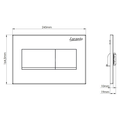 Кнопка смыва Loranto KARER механическая, двойная, золото