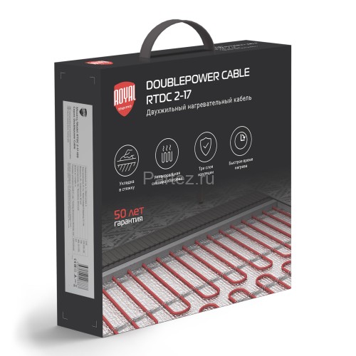 Кабель нагревательный Royal Thermo RTDC 2-17-800 с терморегулятором RTO-16