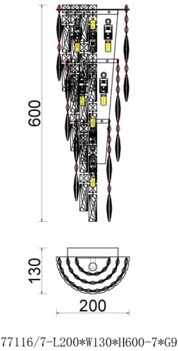 Бра Fluorite FL1147-7W