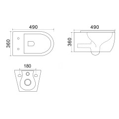 Сет AZARIO инсталляция с панелью смыва + унитаз Geno с сиденьем микролифт+клавиша-0012