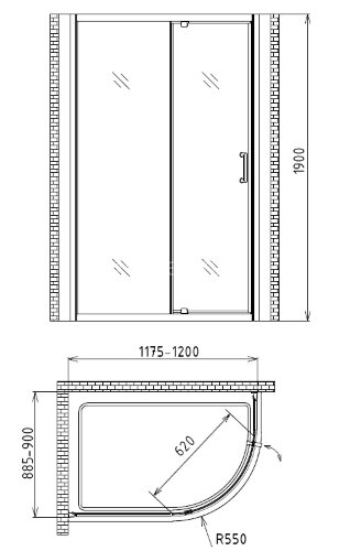 Душевой уголок Gemy Sunny Bay S28202