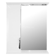 Зеркало-шкаф Стиль Соло-70 700х160х820 левостороннее, фрезерованный фасад, белый (CS00058916)