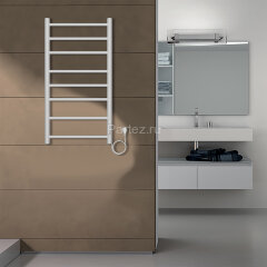 Полотенцесушитель электрический AZARIO PARMA 400/800 8 секций, диммер справа, белый (AZ10848W)