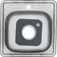 Мойка 4848 MELANA 0,6/160 врезная квадратная с сифоном (021 t *15)