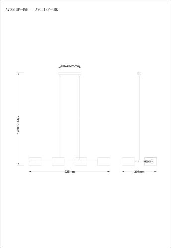 Потолочная люстра Arte Lamp A7051SP-4BK