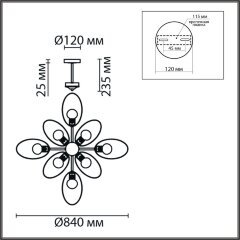 Потолочная люстра Lumion 8193/8C
