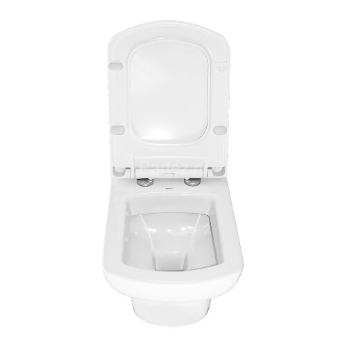 Унитаз подвесной Turavit PLAZA 352х524х345 в комплекте с тонким сиденьем микролифт (PLZ 1710+0419)