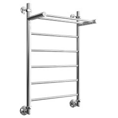 Полотенцесушитель водяной ДВИН FJ 80/40 с полкой 1&quot;-1/2&quot; К3 полированный (4627152138069)