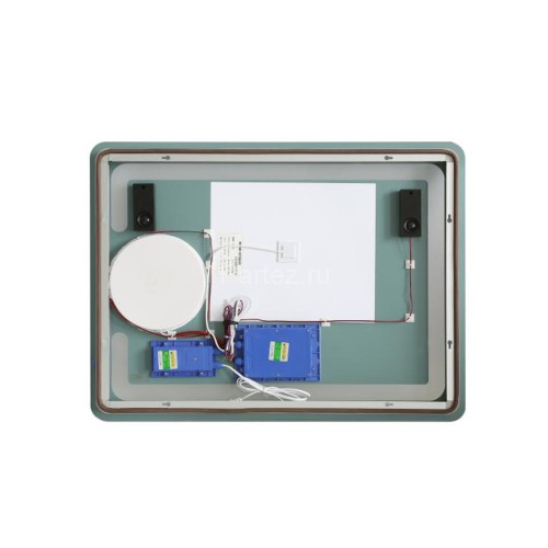 Зеркало с LED-подсветкой MELANA-8060 подогрев/часы/космет.зеркало/Bluetooth  (MLN-LED091B)